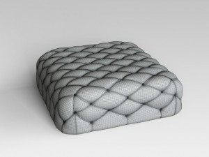 white pouf 3D Модель