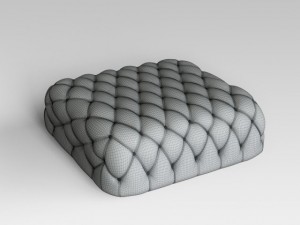 white pouf 3D Модель