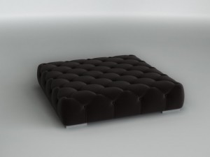 black pouf 3Dモデル