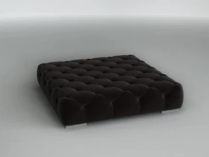 pufe preto Modelo 3D