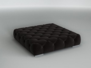 black pouf 3D Модель