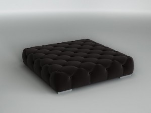 black pouf 3D Модель