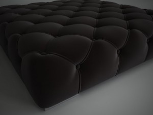 black pouf 3D Модель