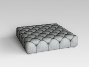 black pouf 3D Модель