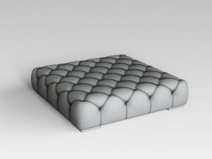 black pouf 3D Модель
