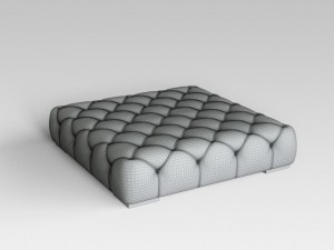 black pouf 3D Модель
