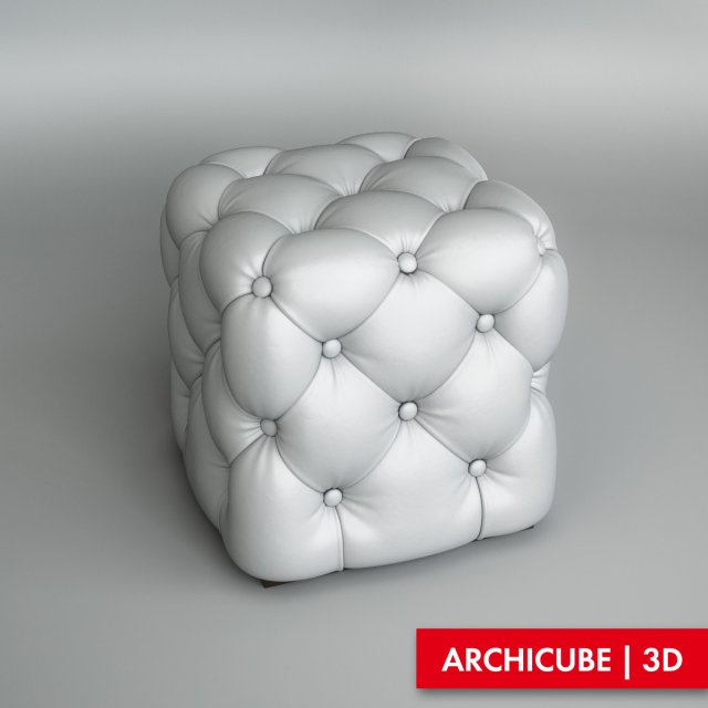 pouf 007 3D Модель .c4d .max .obj .3ds .fbx .stl .blend 