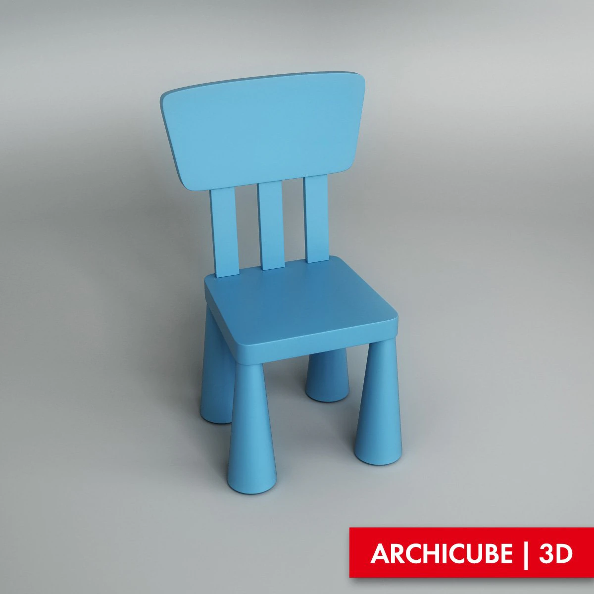 childrens chair 3D Model .c4d .max .obj .3ds .fbx .stl .blend 