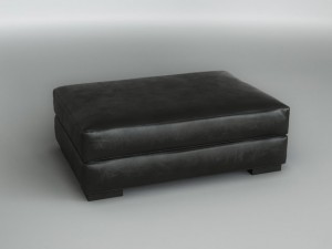 black pouf 002 3Dモデル
