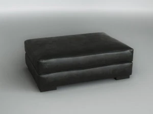 puf negro 002 Modelo 3D