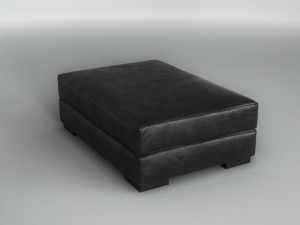 black pouf 002 3D Модель