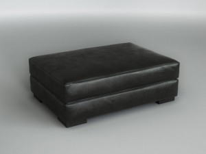black pouf 002 3D Модель