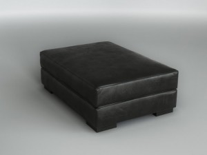black pouf 002 3D Модель