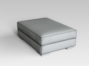 black pouf 002 3D Модель