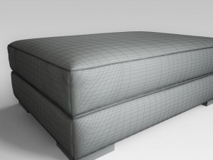 black pouf 002 3D Модель