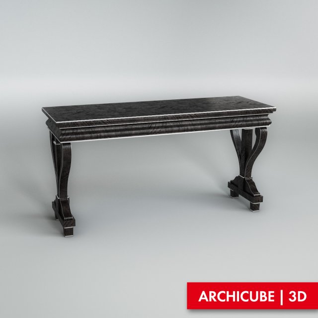 black console table 3D 模型 .c4d .max .obj .3ds .fbx .stl .blend 