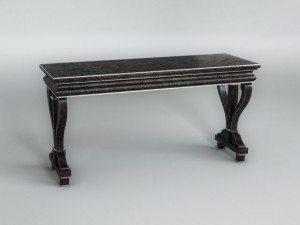 black console table 3D 模型
