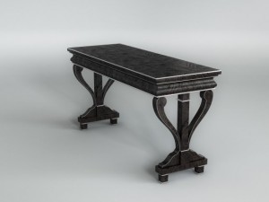black console table 3D 模型