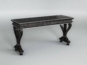black console table 3D 模型