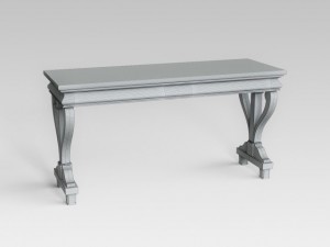 black console table 3D 模型