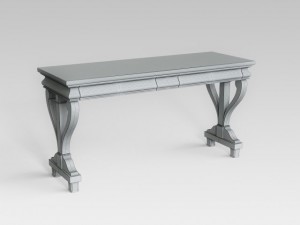 black console table 3D 模型