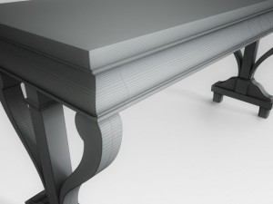 black console table 3D 模型