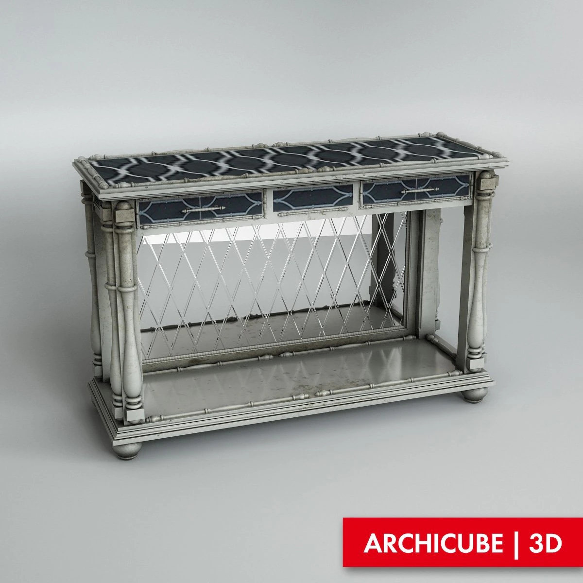 console table 080 3D Model .c4d .max .obj .3ds .fbx .stl .blend 