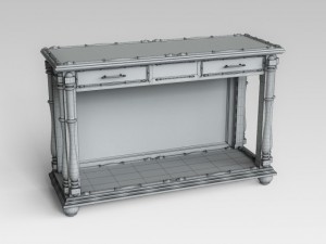 console table 080 3D Model