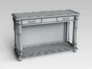 console table 080 3D Model