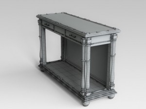 console table 080 3D Model