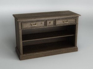 wooden console Model 3D