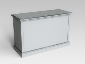 wooden console 3D Model