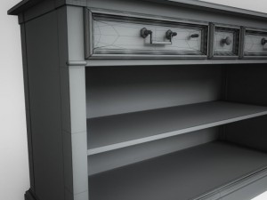 wooden console 3D Model