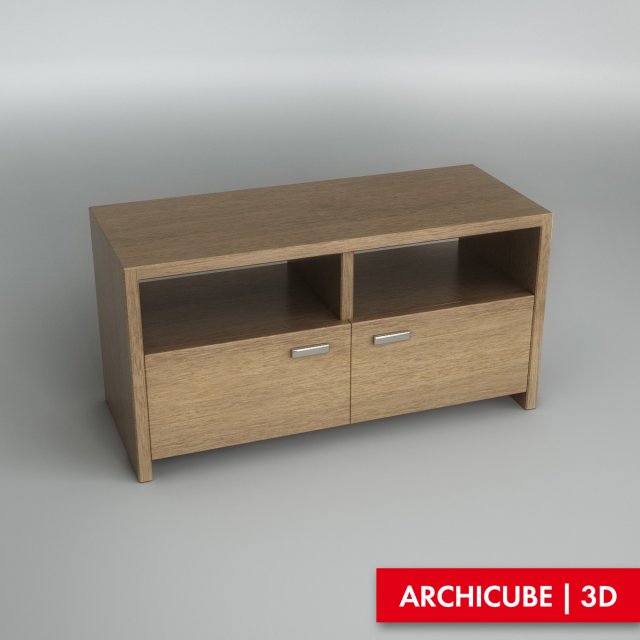 wooden console 3D Модель .c4d .max .obj .3ds .fbx .stl .blend 