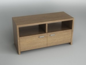 wooden console Modelo 3D