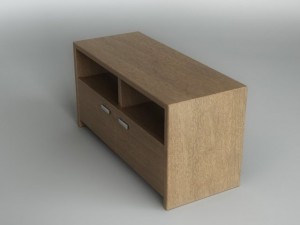 wooden console 3D Модель