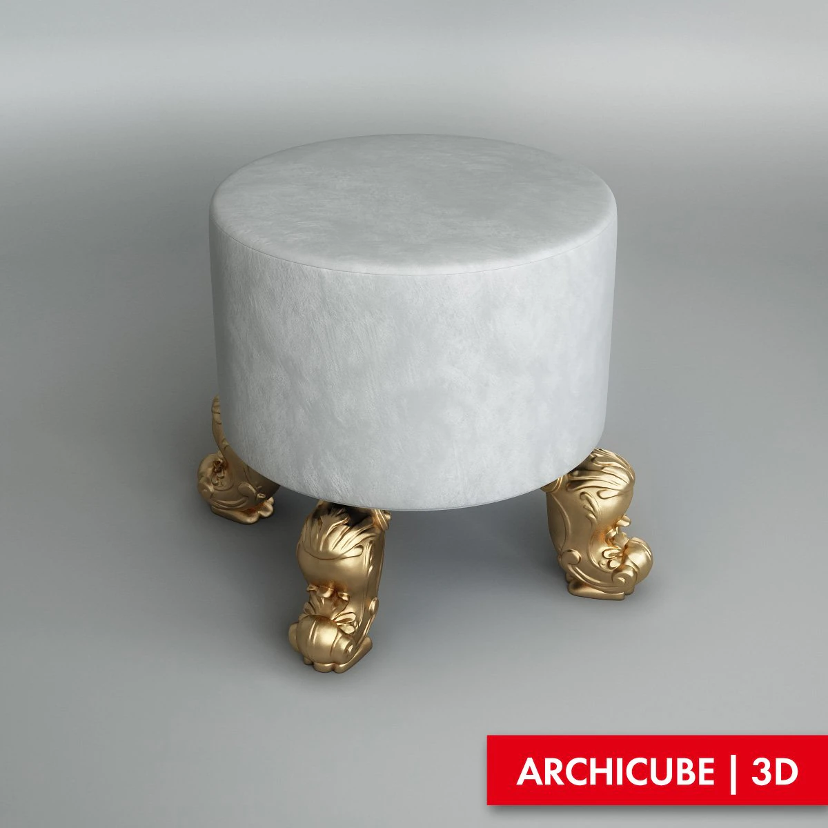 pouf 3D Model .c4d .max .obj .3ds .fbx .stl .blend 