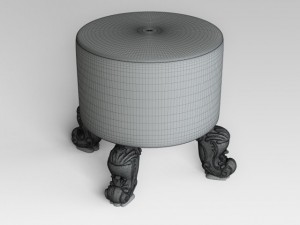 pouf Modello 3D