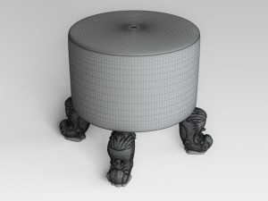 pouf Modello 3D