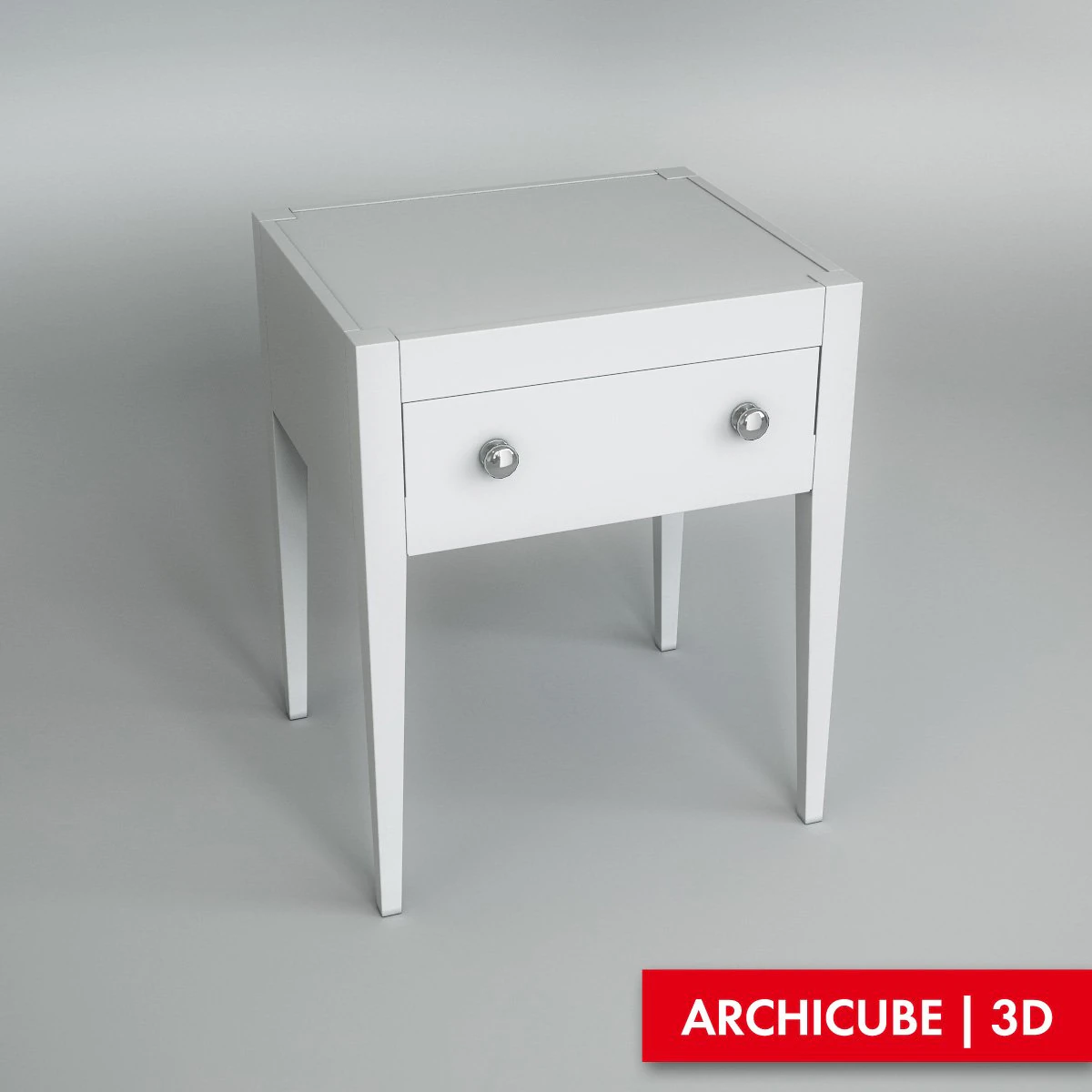 bedside table 3D Model .c4d .max .obj .3ds .fbx .stl .blend
