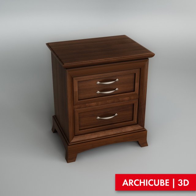 bedside table 3D 모델 .c4d .max .obj .3ds .fbx .stl .blend 