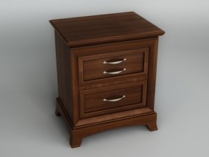 bedside table Modello 3D