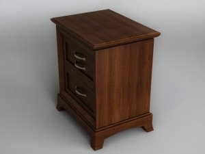 bedside table 3D 모델
