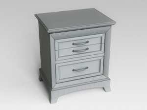 bedside table 3D 모델
