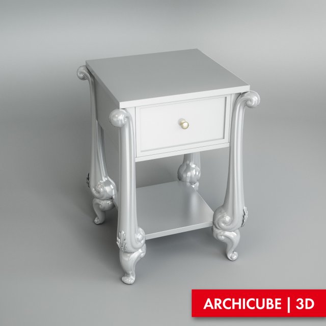 bedside table 3D Model .c4d .max .obj .3ds .fbx .stl .blend 