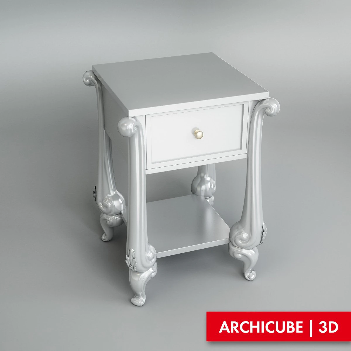 bedside table 3D Model .c4d .max .obj .3ds .fbx .stl .blend 