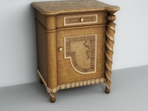 classic bedside table Modello 3D