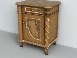 classic bedside table 3D Model