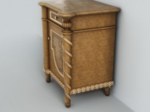 classic bedside table 3D Model