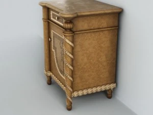 classic bedside table 3D Model